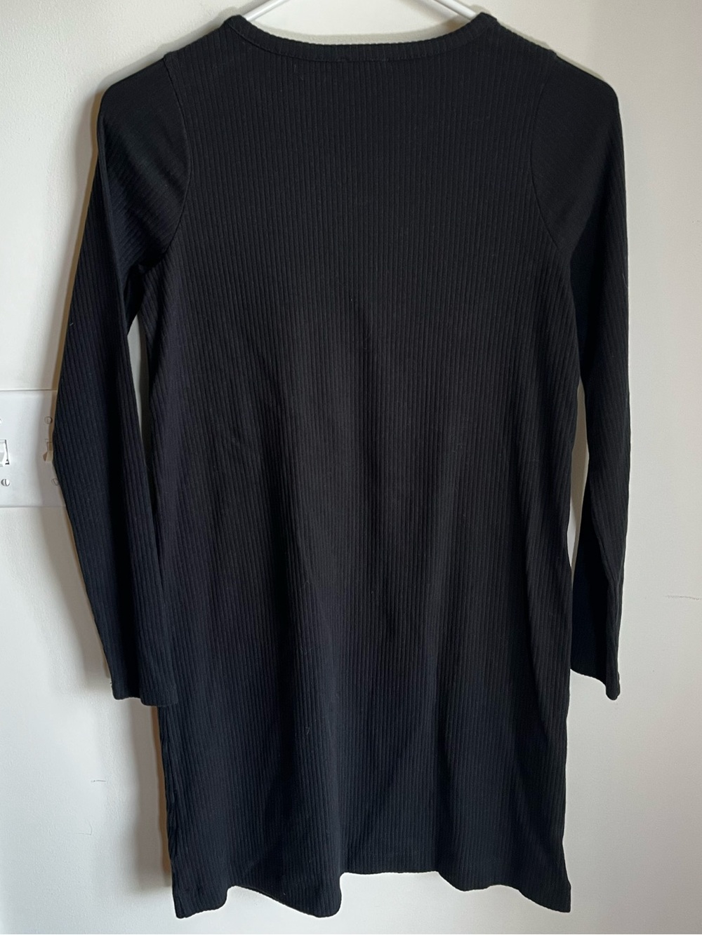 Crewcuts Black Ribbed Dress Leopard Print Faux-Fur Pockets Size 12 - Picture 3 of 11